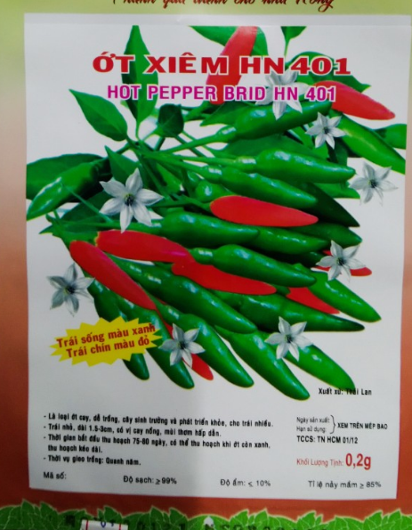 Hạt Ớt Xiêm Xanh - Gói 0.1 Gram
