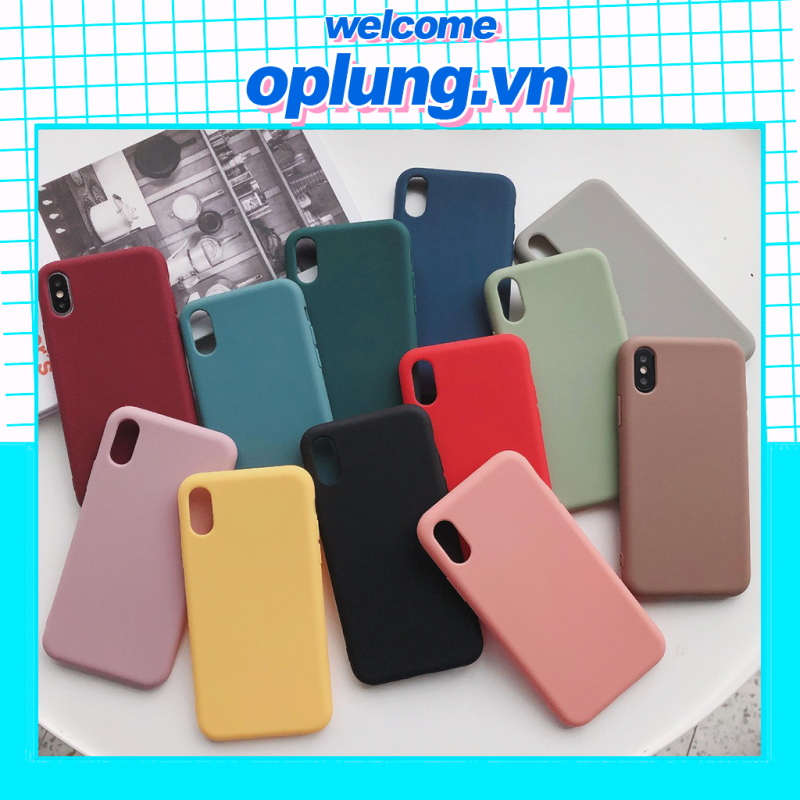 Ốp lưng trơn dẻo IPHONE (8 màu) dành cho iphone 6 6s 6s Plus 6 Plus 7 8 7plus 8plus X XS XR XS Max 11 11 Pro  11 Pro Max f01