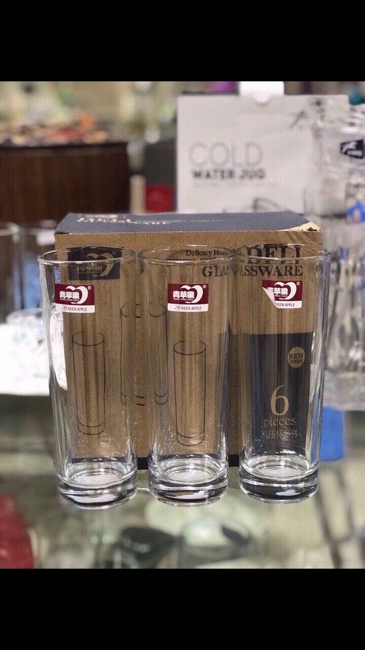 Bộ 6 cốc ống thủy tinh cafe 275ml
