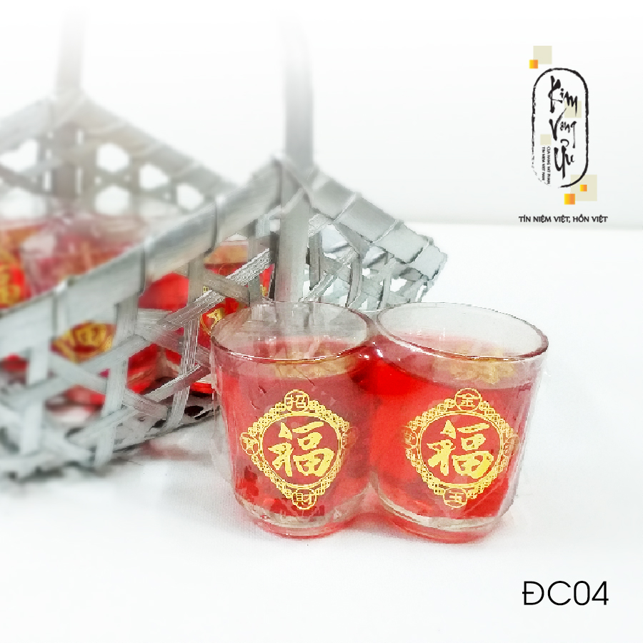 Đèn cầy ly cúng Ly Rượu Bầu ĐC04 cao 5.5cm  (Giá một cặp)