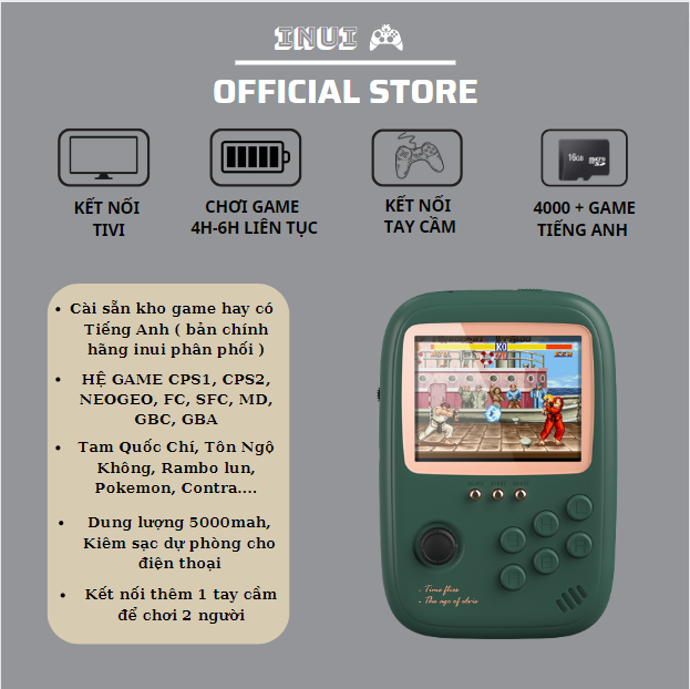 Máy chơi game inui G7 Pro - Kho game tiếng anh