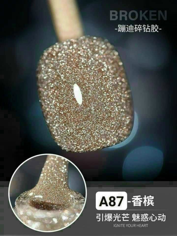Sơn gel nhũ flash đen, vàng, bạc vendeeni - mini nails