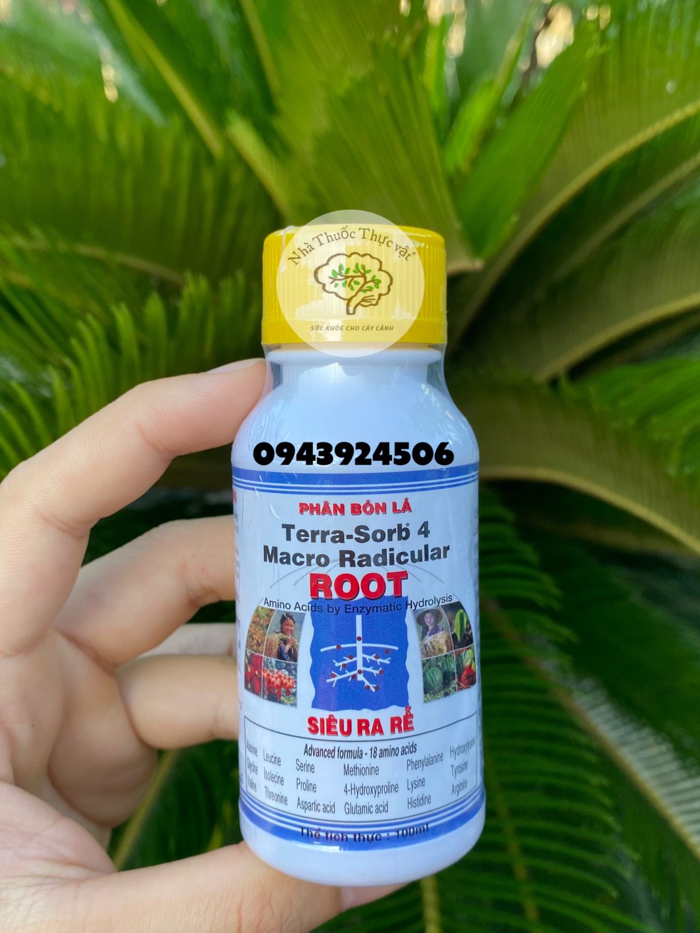Phân bón lá npk sinh học siêu ra rễ terra sorb 4 root chai 100ml growmore