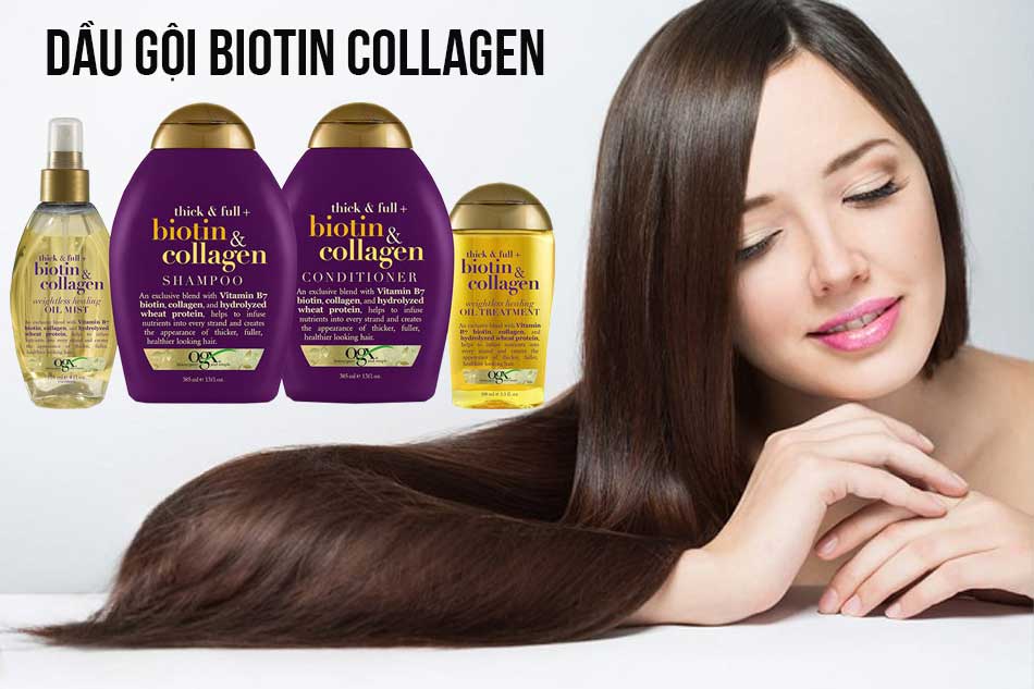 [HCM][Bán Cặp & Lẻ] Dầu Gội + Xả Biotin & Collagen OGX - (385ml)