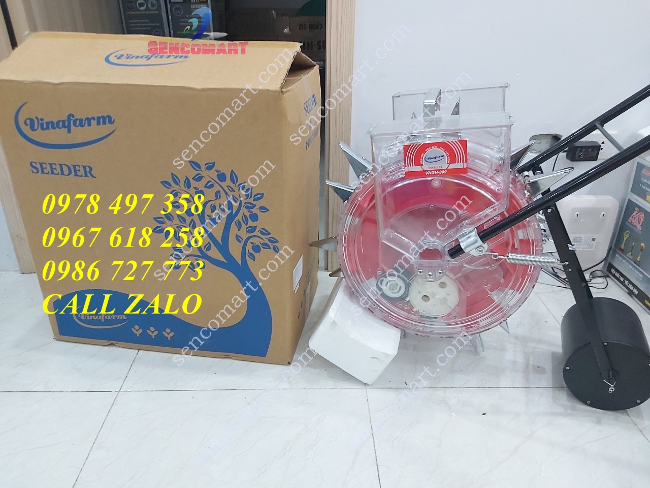 Máy gieo hạt tự động- máy tra hạt bón phân 14 mỏ vịt- máy tỉa hạt bón phân vinafarm vngh 999