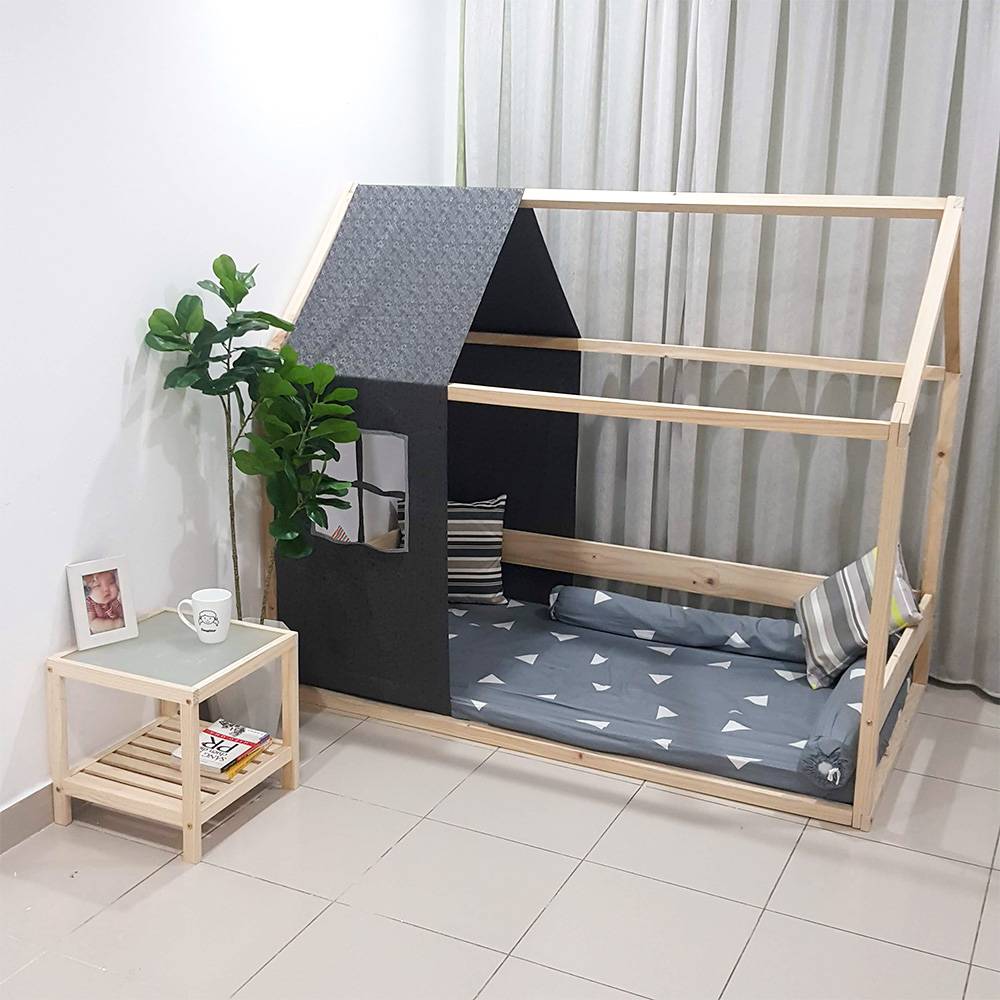 [Freeship] Kệ đầu giường Rect 2 tầng mặt kính[400 x 400 x 400mm]