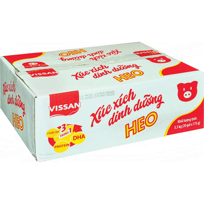 1 Thùng Xúc Xích Dinh Dưỡng VISSAN ( 20 bịch x 175g)