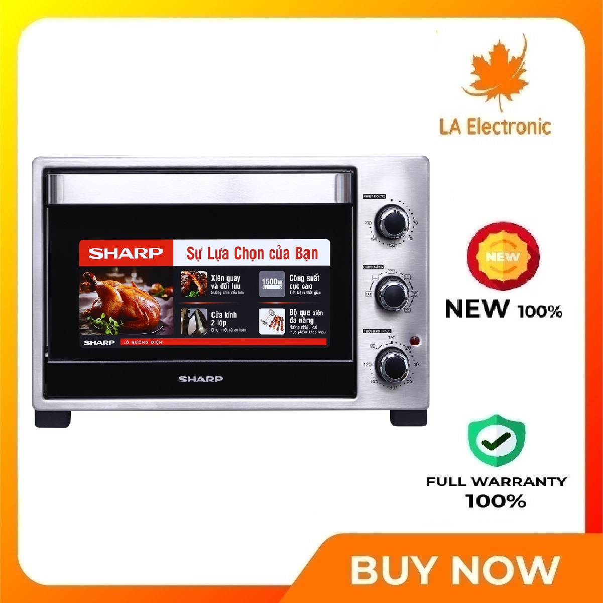 Lò nướng sharp eo-a323rcsv-st 32 lít - free shipping hcm