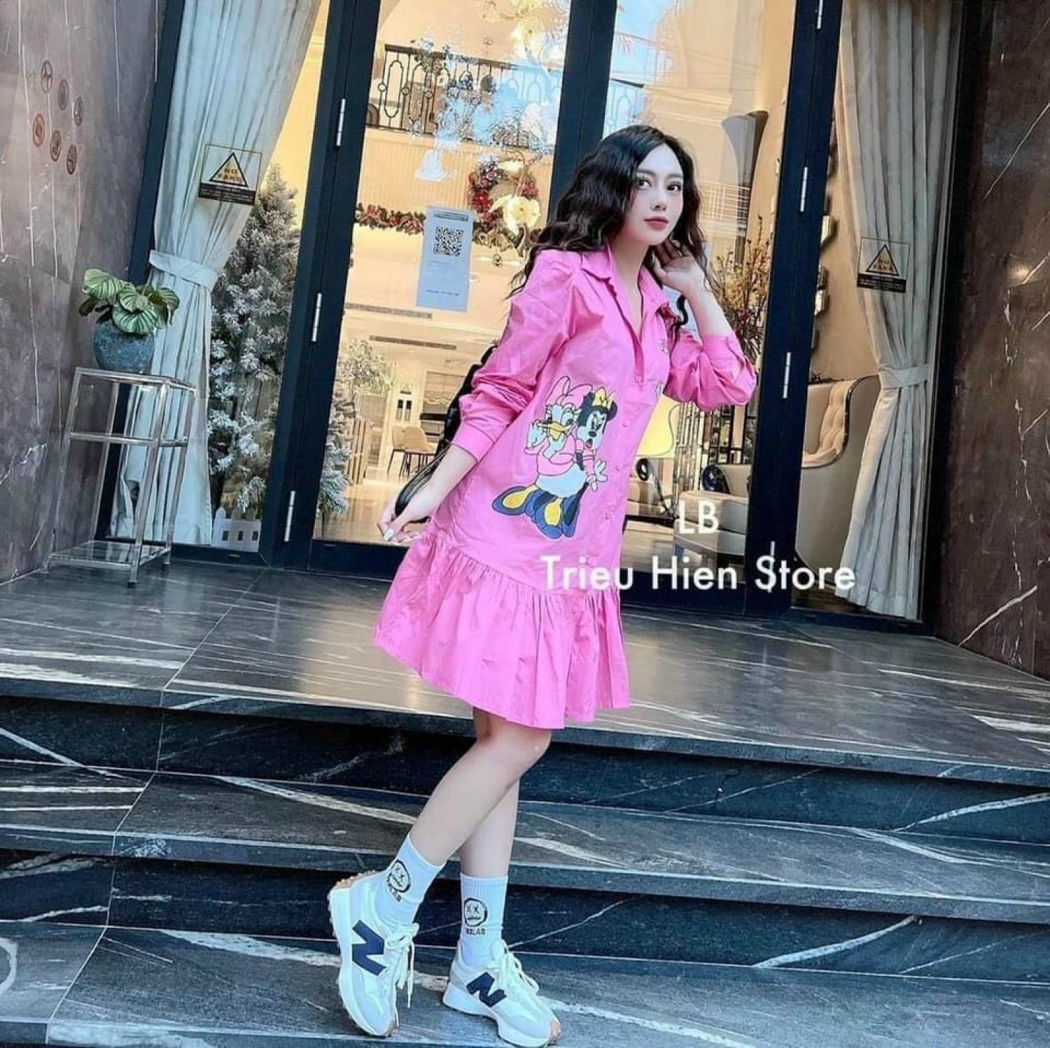 [New Sales 2024] Đầm Babydoll Đuôi Cá Mickey