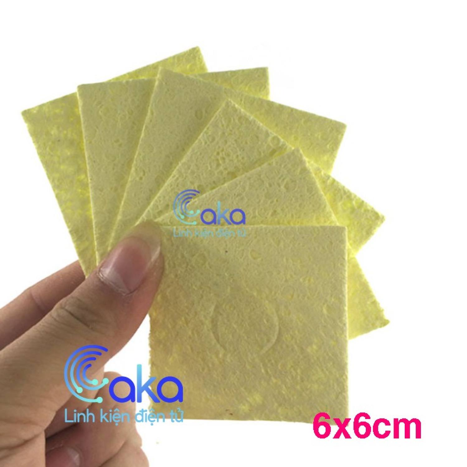 Bọt biển vệ sinh mũi hàn thiếc hàn chì kích thước 6x6cm