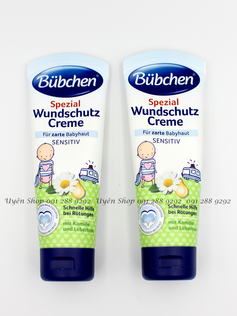 Kem Ngừa hăm Bubchen HÀNG ĐỨC, Ngừa Hăm Hiệu Quả, Làm Dịu Da bị Kích Ứng cho Trẻ Sơ Sinh, 75ml