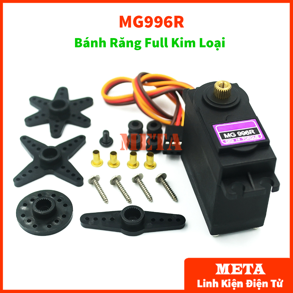 Động cơ servo mg995 mg996 / mg996r full 100% bánh răng kim loại góc quay 180 độ