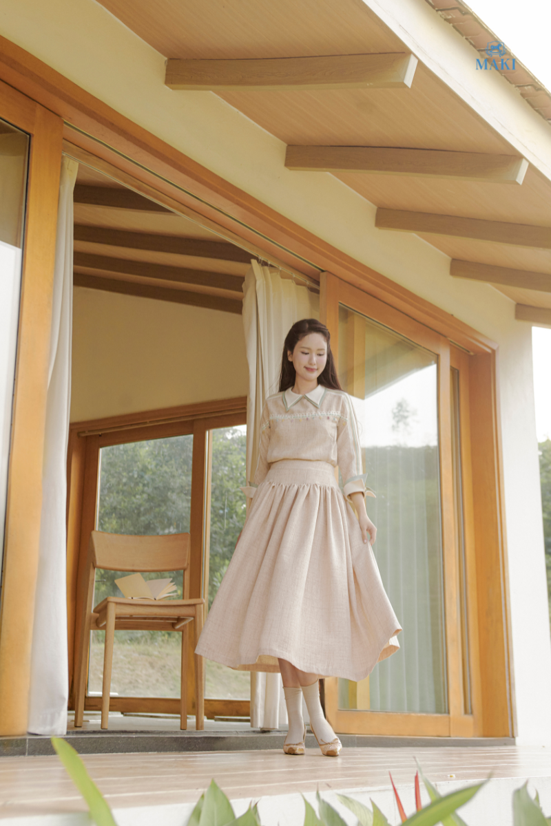 MAKI - Dulcie Skirt - Chân váy nâu