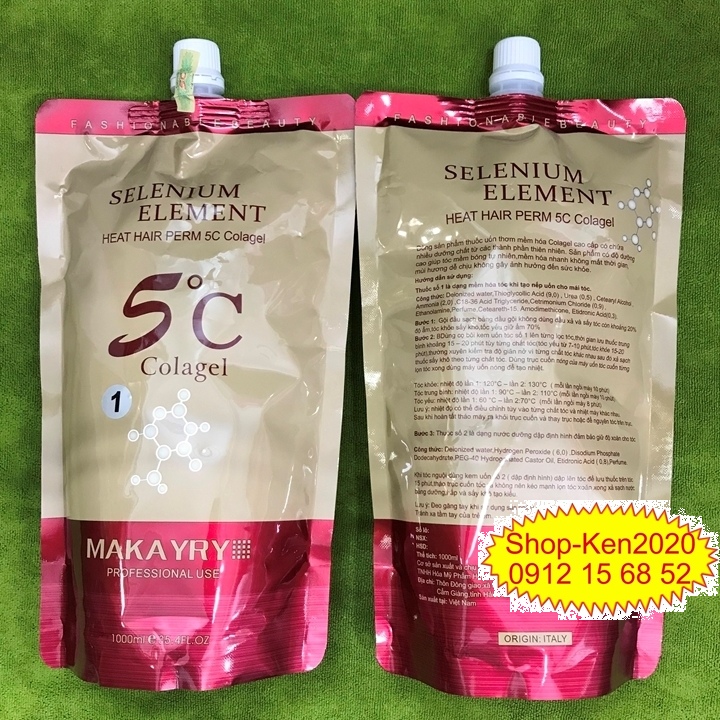 Uốn duỗi tóc 5C Colagel Makayry 1000ml x2 (1-2) (A-B)