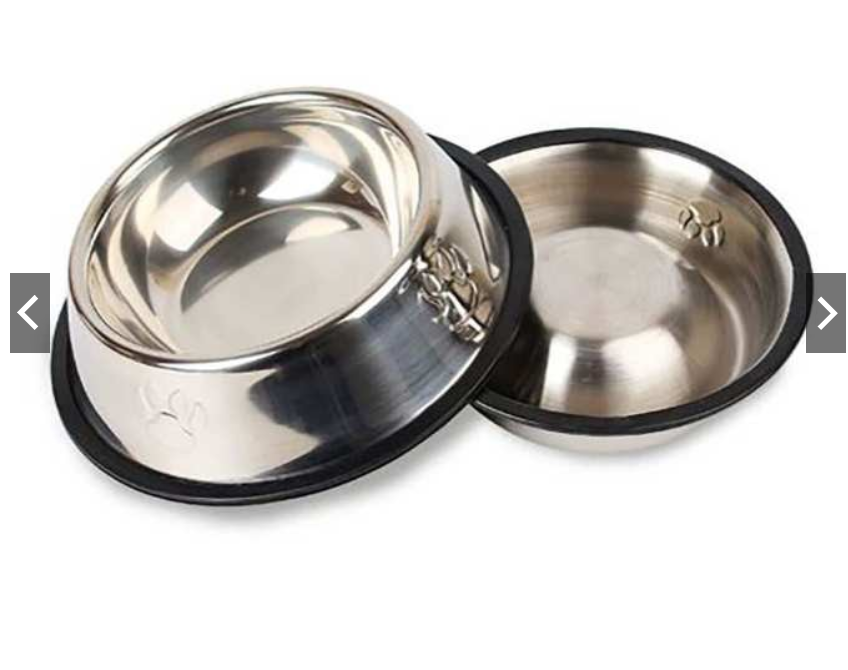 Bát KHAY TÔ Ăn Uống Inox Họa Tiết Bàn Chân Thú CHÓ MÈO THÚ CƯNG ĐỦ SIZE