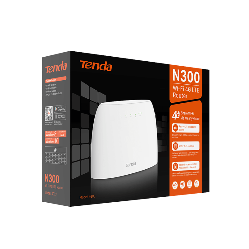 Bảng giá Router WiFi dùng Sim 4G LTE Tenda 4G03 N300 Phong Vũ