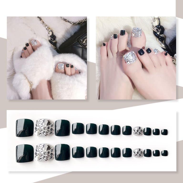 Bộ 24 Móng chân giả , nail giả C50 (kèm keo dán)