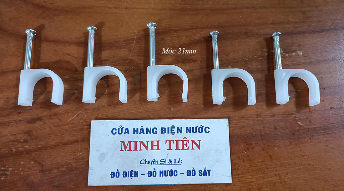 Bịch Móc đóng ống dây điện, dây ruột gà, dây xả nước thải máy lạnh 16mm, 21mm