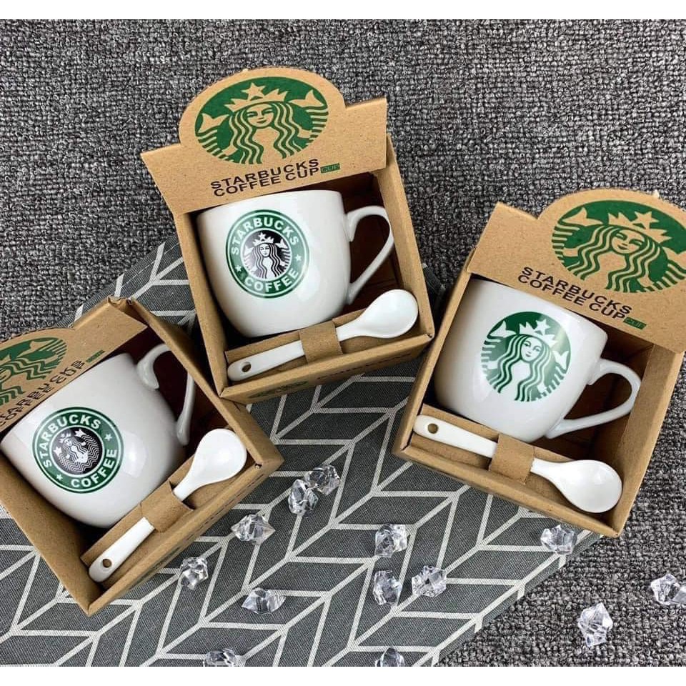 BỘ LY STARBUCKS COFFEE KÈM MUỖNG SỨ