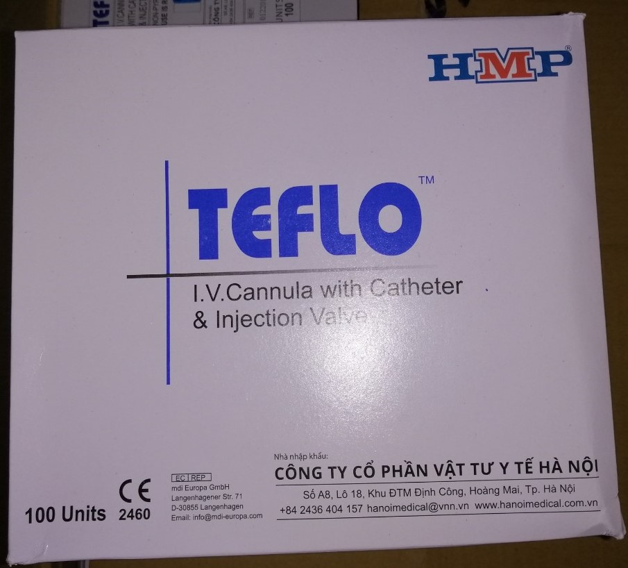 [HCM]Kim luồn tĩnh mạch Teflo (Hộp 100 cây)