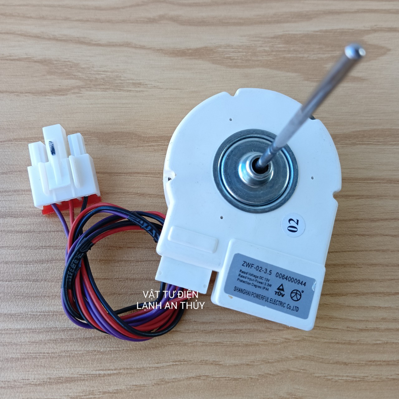 Quạt sứ tủ lạnh aqua 13v 3 dây - quạt tủ lạnh sứ aqua chính hãng