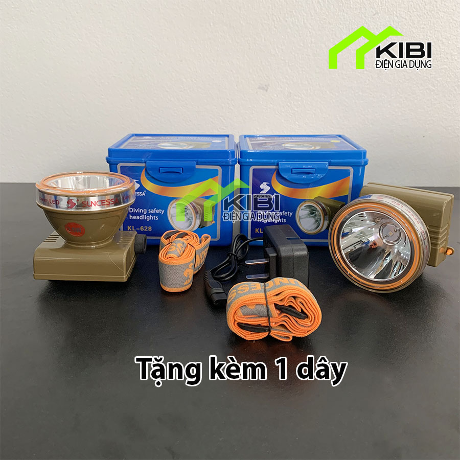Đèn pin đội đầu, đèn pin sạc KL 628