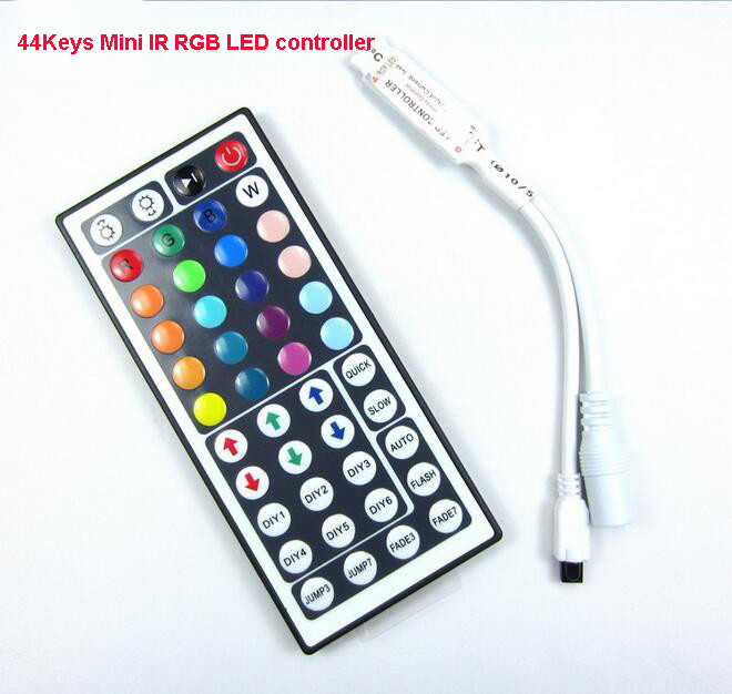 Bộ Điều Khiển Đèn Led Dây Rgb 5m Kèm Remote Hồng Ngoại 44 Phím