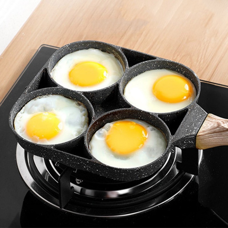 Chảo Rán Trứng Chống Dính 4 Lỗ Tròn, Chiên rán
