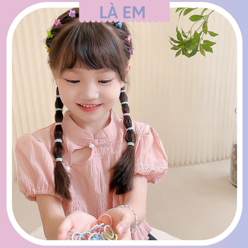 Set Chun Cột Tóc, Kẹp Mini Siêu Dễ Thương Cho Bé