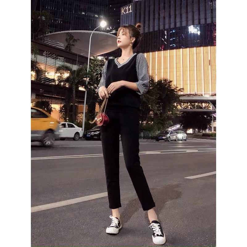 Set bộ phối tay caro Big size 2022