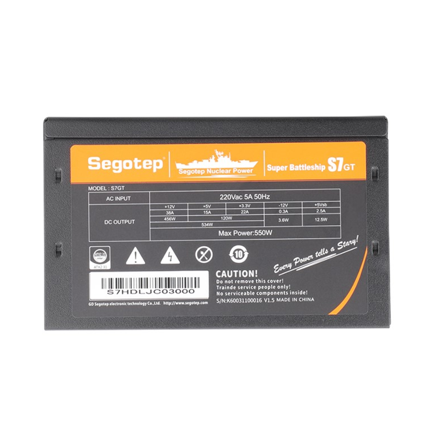 Nguồn máy tính Segotep 550W Super Battleship (Mới, BH 36T)