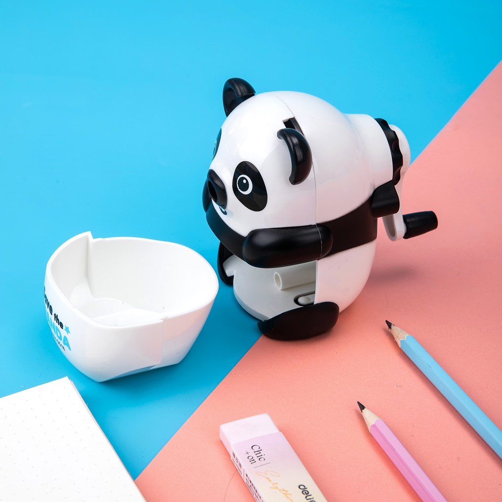 (1 Cái) Gọt chì quay tay Deli E0518 hình gấu trúc