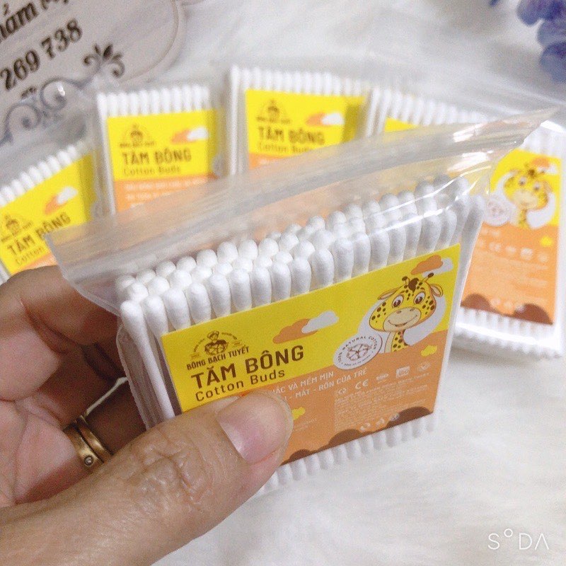 Tăm bông trẻ em Bông Bạch Tuyết (57 que/ gói)