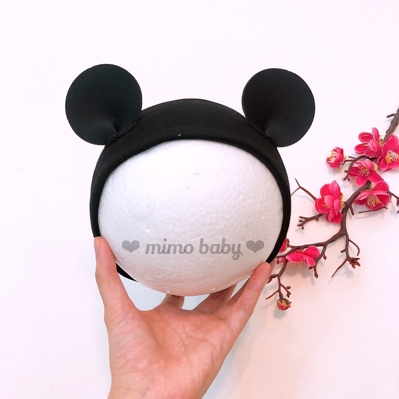 Băng đô bản to nơ mickey dễ thương cho bé