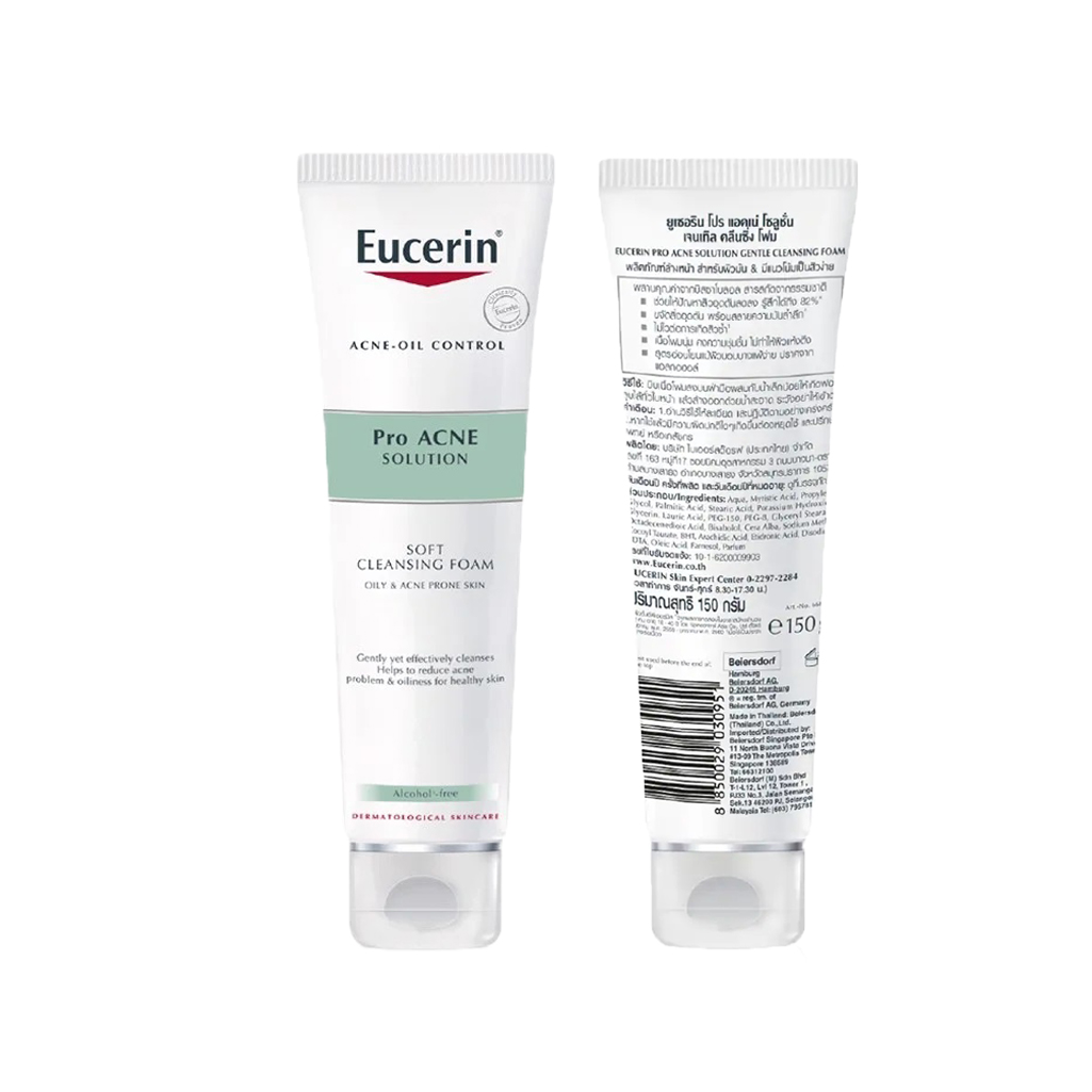 [GIẢM 20K ĐƠN 399K] Eucerin Sữa Rửa Mặt Tạo Bọt Cho Da Mụn Pro Acne Solution Gentle Cleansing Foam 150g