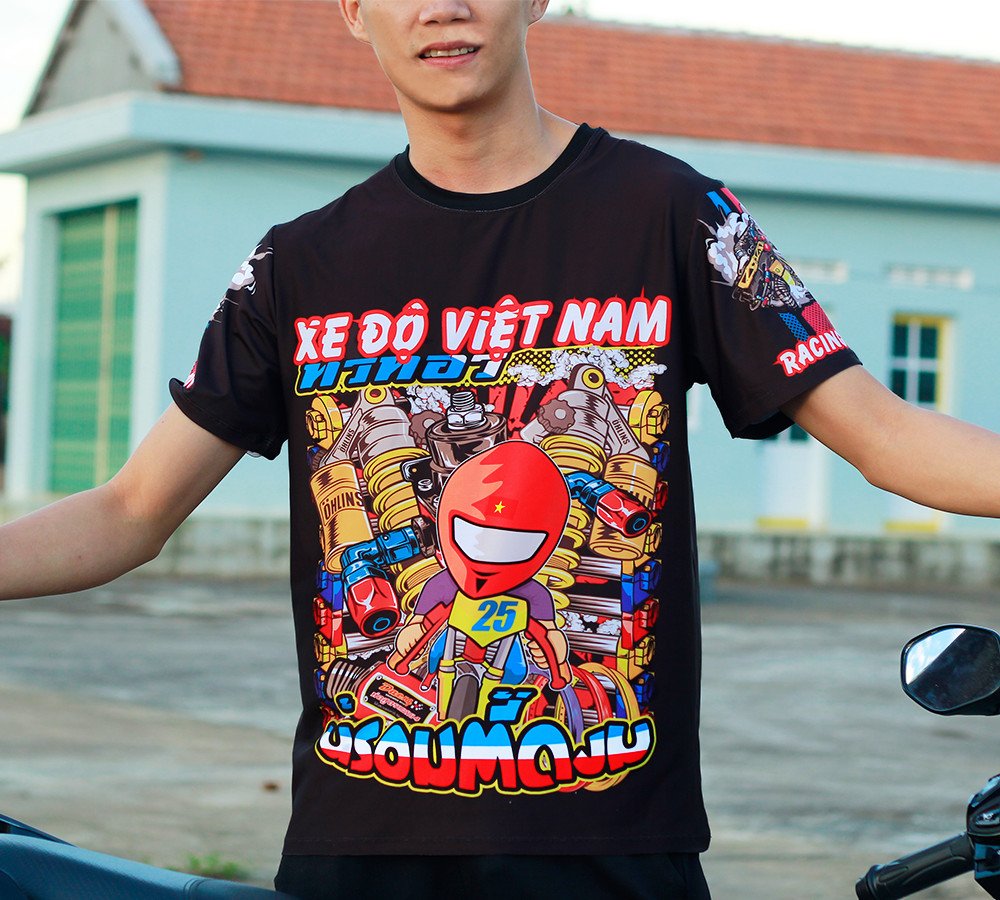 Áo thun nam thun cotton in tem RCB