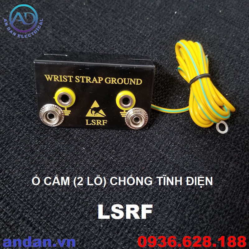 Ổ cắm chống tĩnh điện LSRF 2 lỗ - dây tiếp địa chống tĩnh điện 1 đầu sao 1 đầu cắm, 2 đầu sao