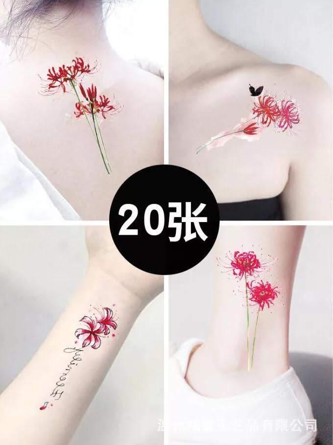 Hình săm dán hoa bỉ ngạn set 2 hình