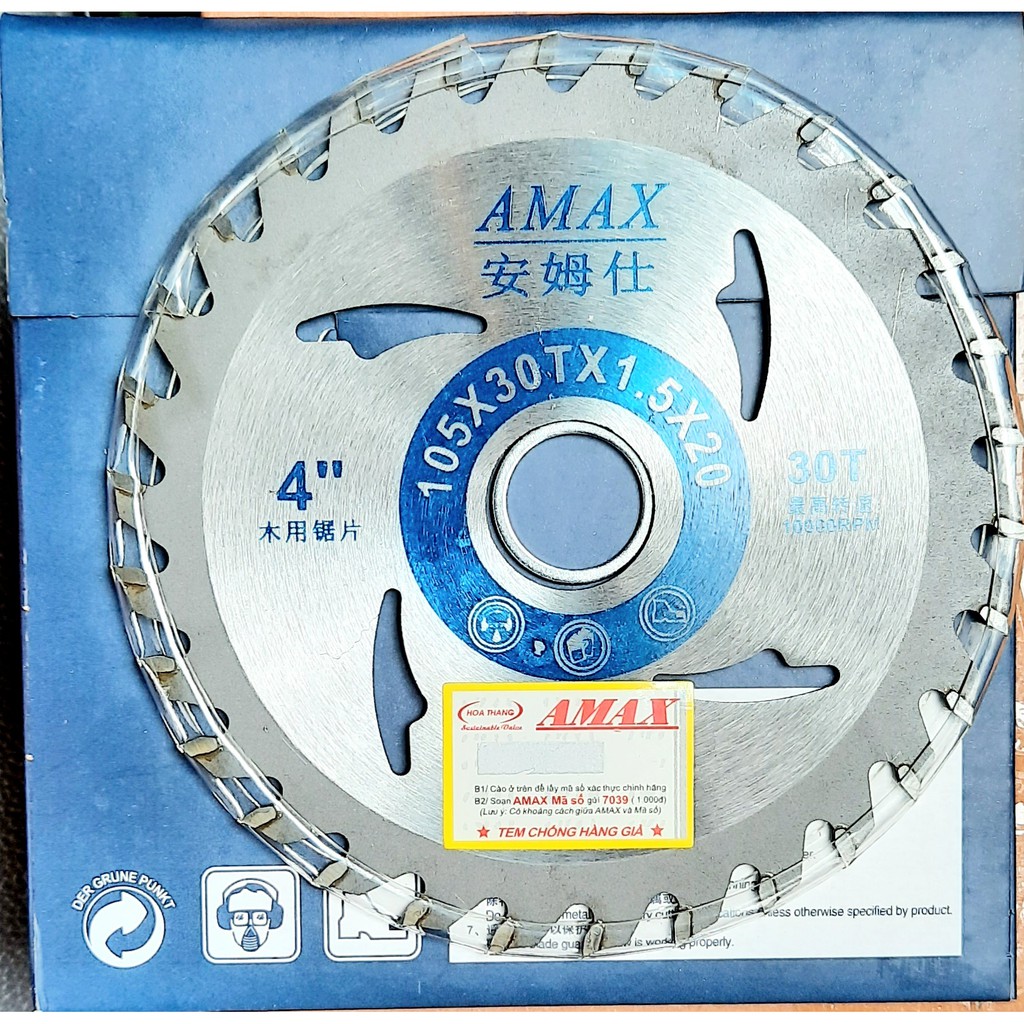 10 Lưỡi cưa gỗ Amax xám ( )