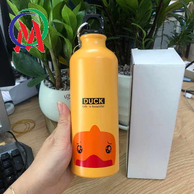 Bình nước giữ nhiệt hoạt hình nút bấm 500ml