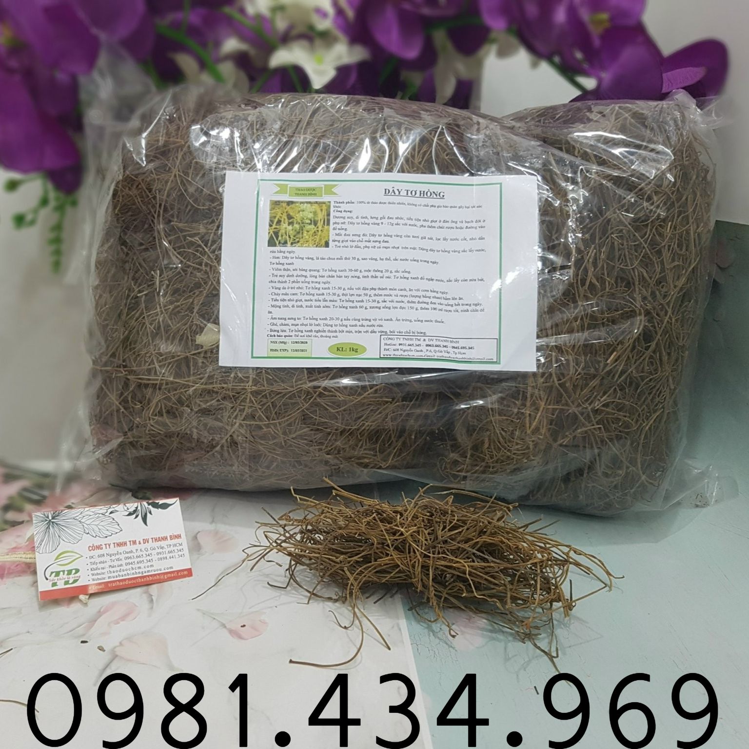 Giátốt_ dây tơ hồng khô - 500gr - hàng loại 1 982