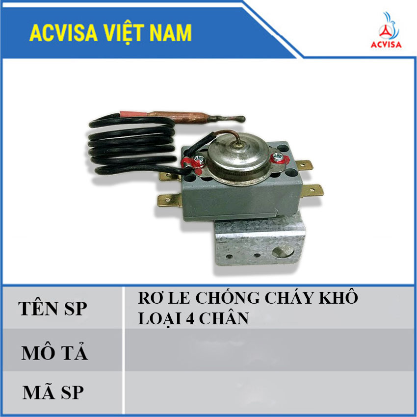 Rơ Le Chống Cháy Bình Nước Nóng loại 4 chân