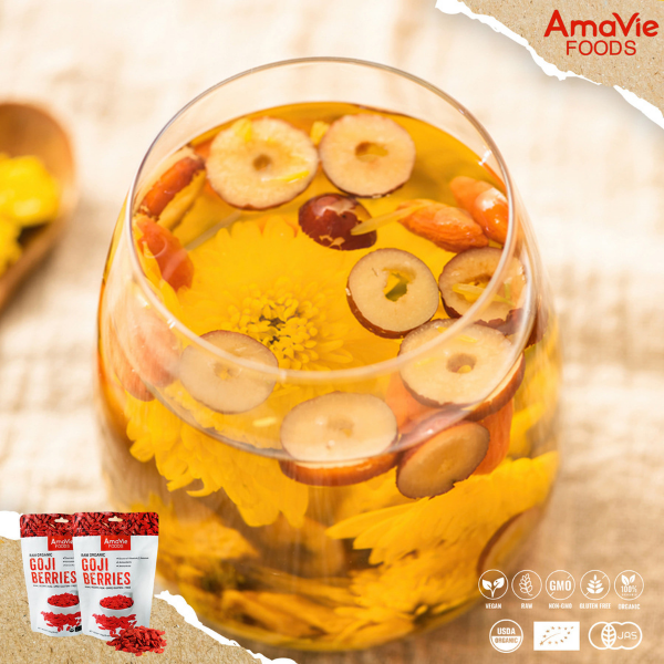 Combo 2 Túi táo đỏ + kỷ tử hữu cơ C'Lavie (Amavie Foods mẫu cũ)