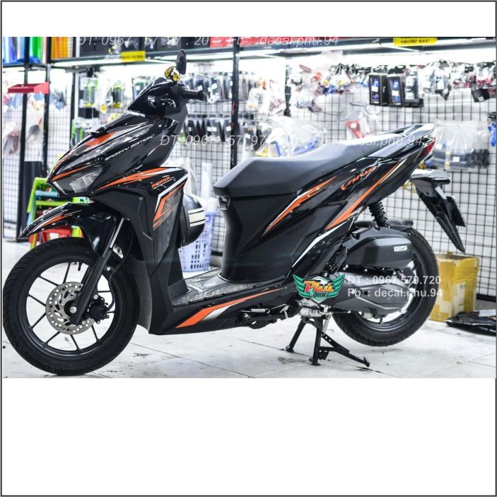 Tem rời Vario Đen chỉ cam mẫu mới (B)