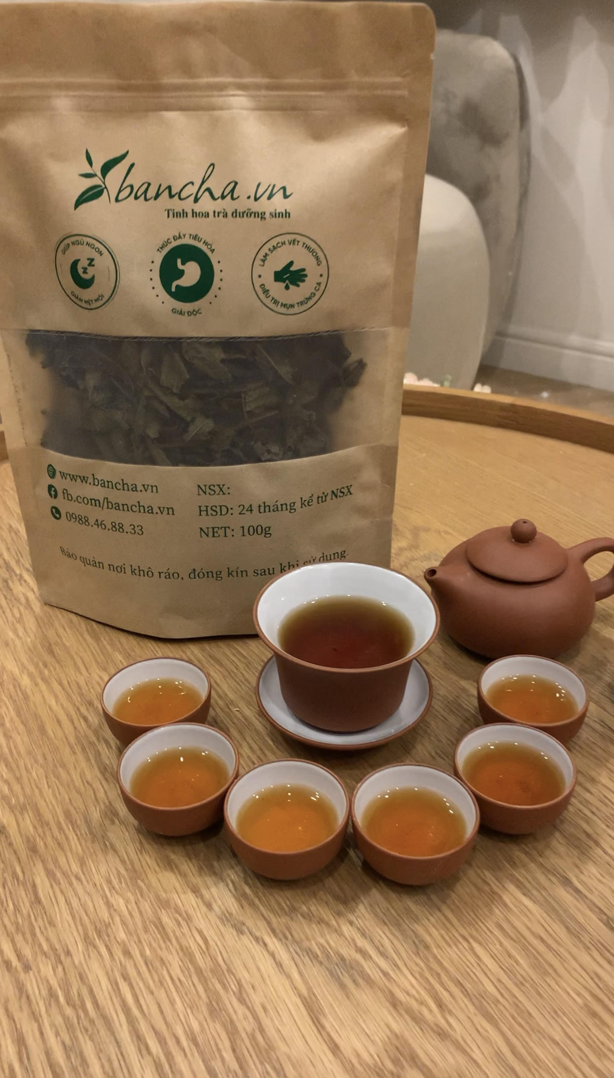 Trà Bancha (Trà 3-10 năm) - Bancha Shan Tuyết - Gói 100gr