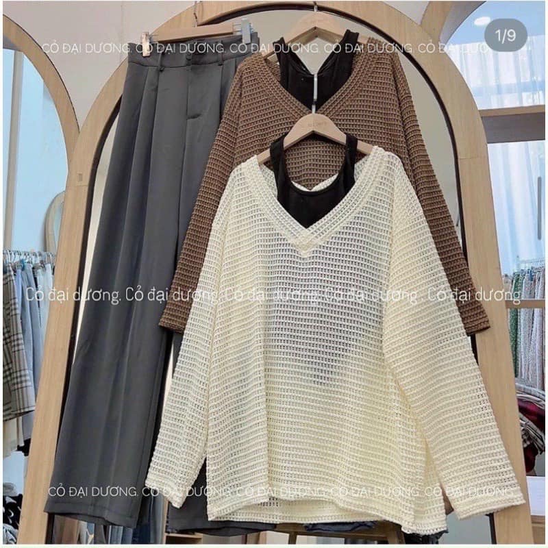 Set áo Lưới Ô kèm yếm trong