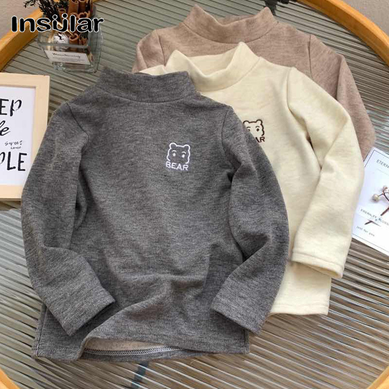 Insular Children's sweater, half turtleneck Warm inner layer T-shirt Long-sleeve base layer