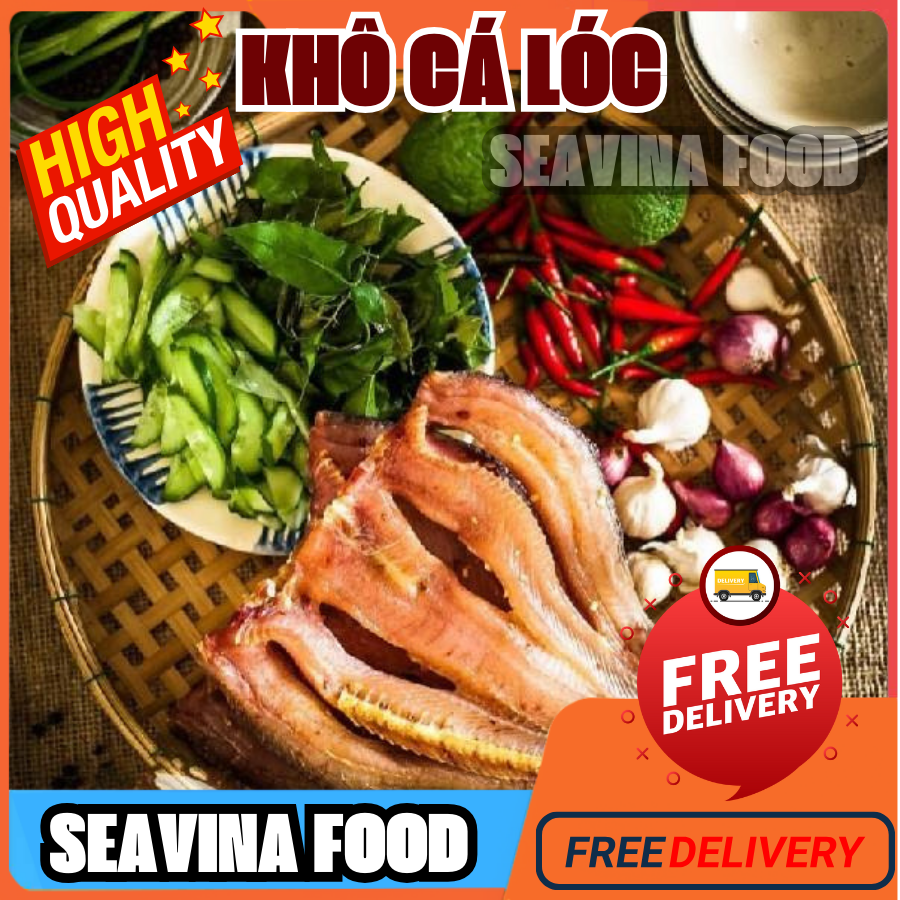 Khô cá lóc 3 nắng 1kg bao ngon tuyệt vời hải sản khô seavina foods