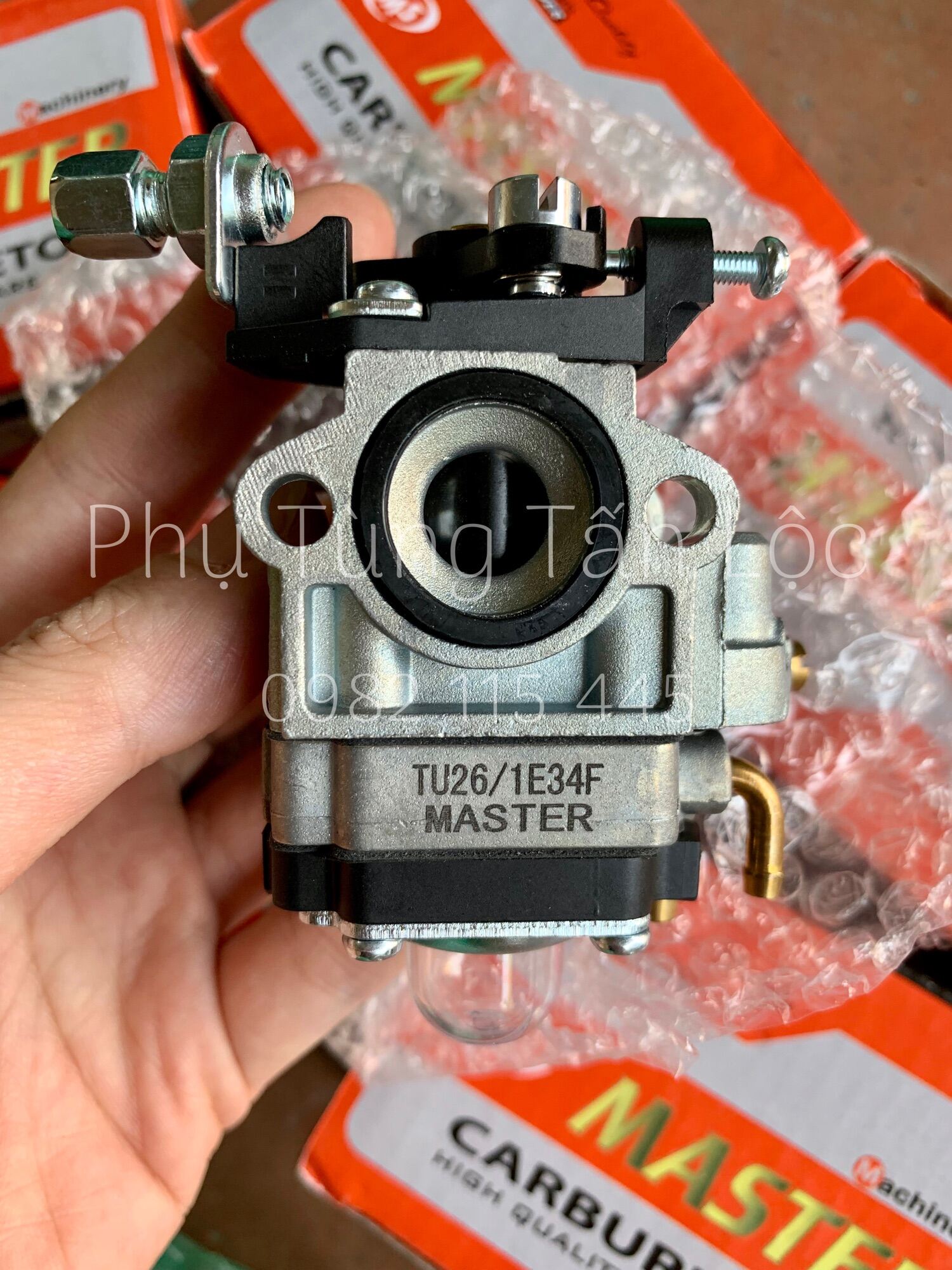 Chế hoà khí, bình xăng con máy cắt cỏ 260 master yinba hàng sịn