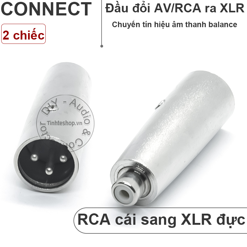 2PCS - Audio blance AV RCA female to XLR cannon male